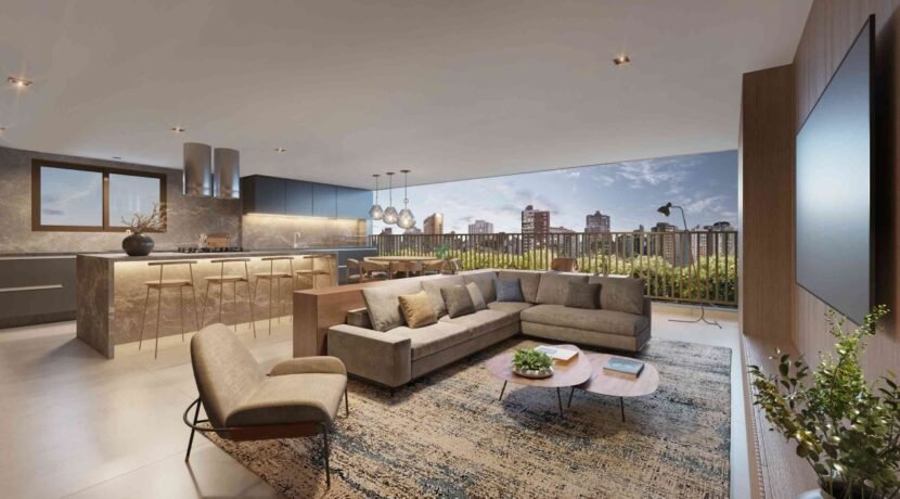 Living apto 126m² ampliado