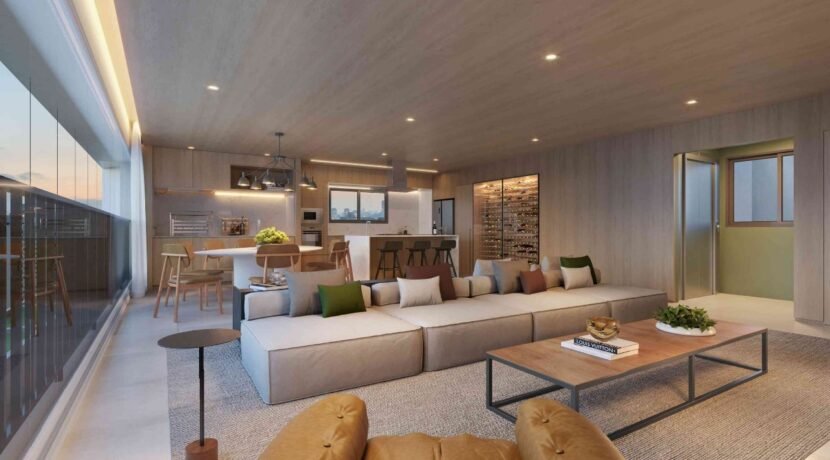 Living apto decorado 166m²