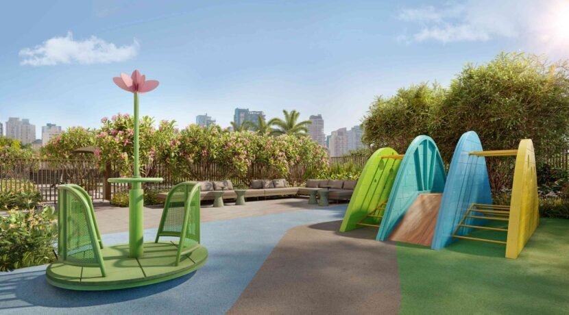 Playground com lounge integrado